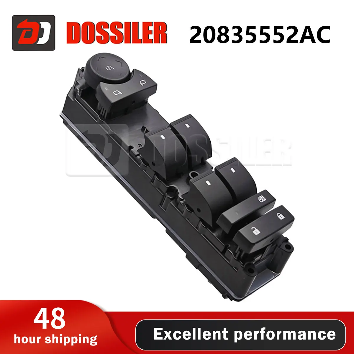 

20835552 Dossiler For Cadillac ​GMC​ Chevrolet Avalanche/ Silverado/Suburban/Tahoe Master Power Window Switch 15906880 20790059