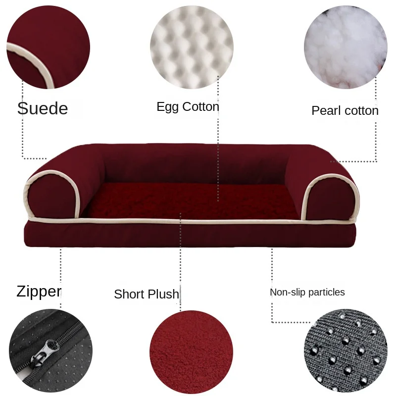 Cat Dog Bed Sofa Warm Cat Nest Pet Bed for Small Medium Dogs Cats Comfortable Plush Non-slip Puppy Bed Pet Supplies Sofa Bed