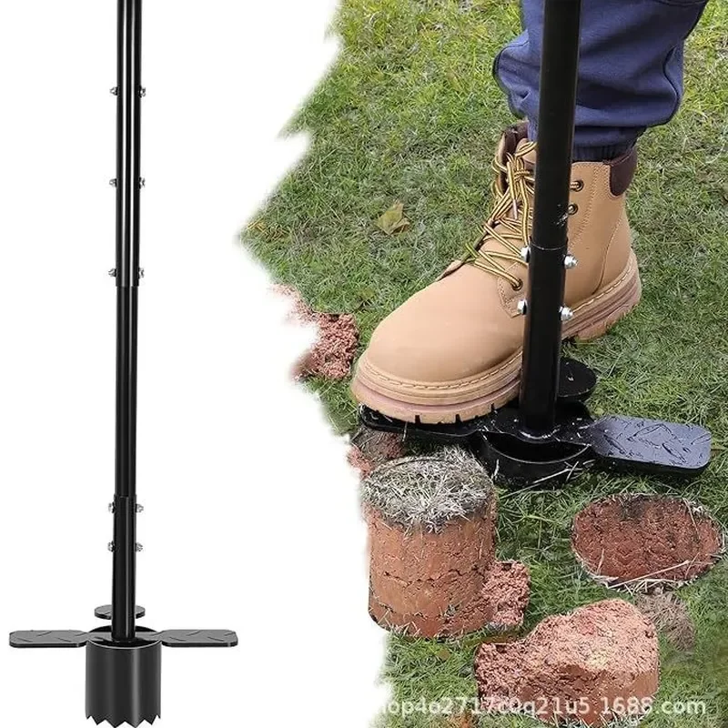 Lawn Plug Cutter Tool for Grass Transplanting Sod Removal and Bulb Planting Garden Handheld Soil Corer Extractor Device Heavy