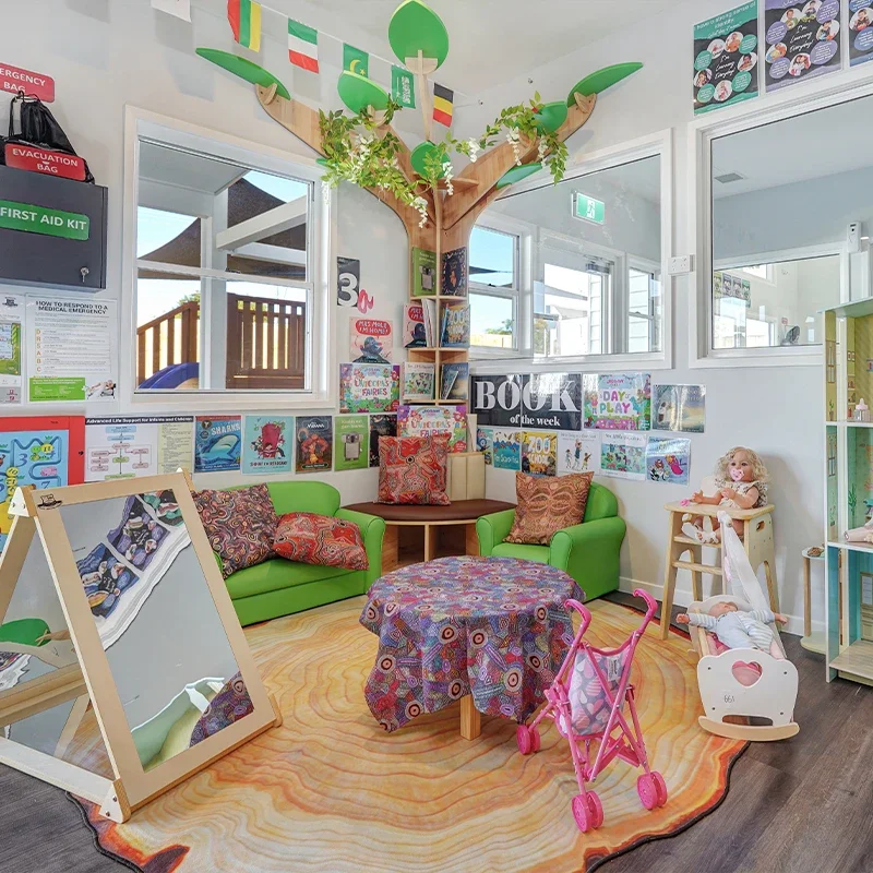 Preschool Classroom Design Daycare Cabinet Library Reading Corner Tree Bookshelf Kids Nursery Classroom Furniture Set