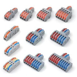 5 PCS Grey Box Mini Wire Cable Connectors SPL-42/62 Universal Compact Splitter Electrical Conductors Push-in Home Terminal Block