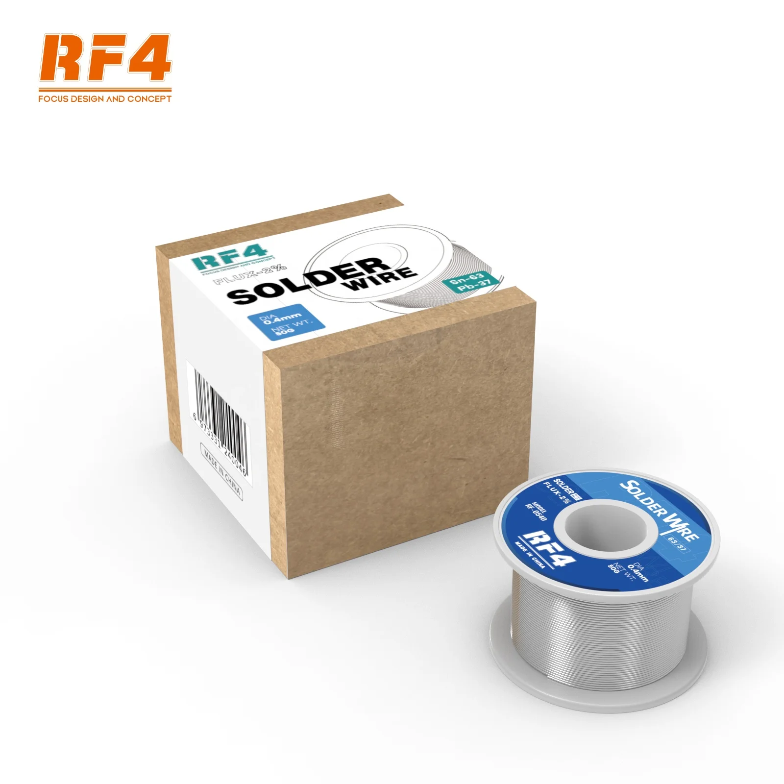 RF4 50G Độ Tinh Khiết Cao Hàn Dây 63/37 Tín Tead Hàn Điện Tử Dissoldering 1/0. Năm 8/0. Năm 6/0.4Mm Nhựa Thông Core