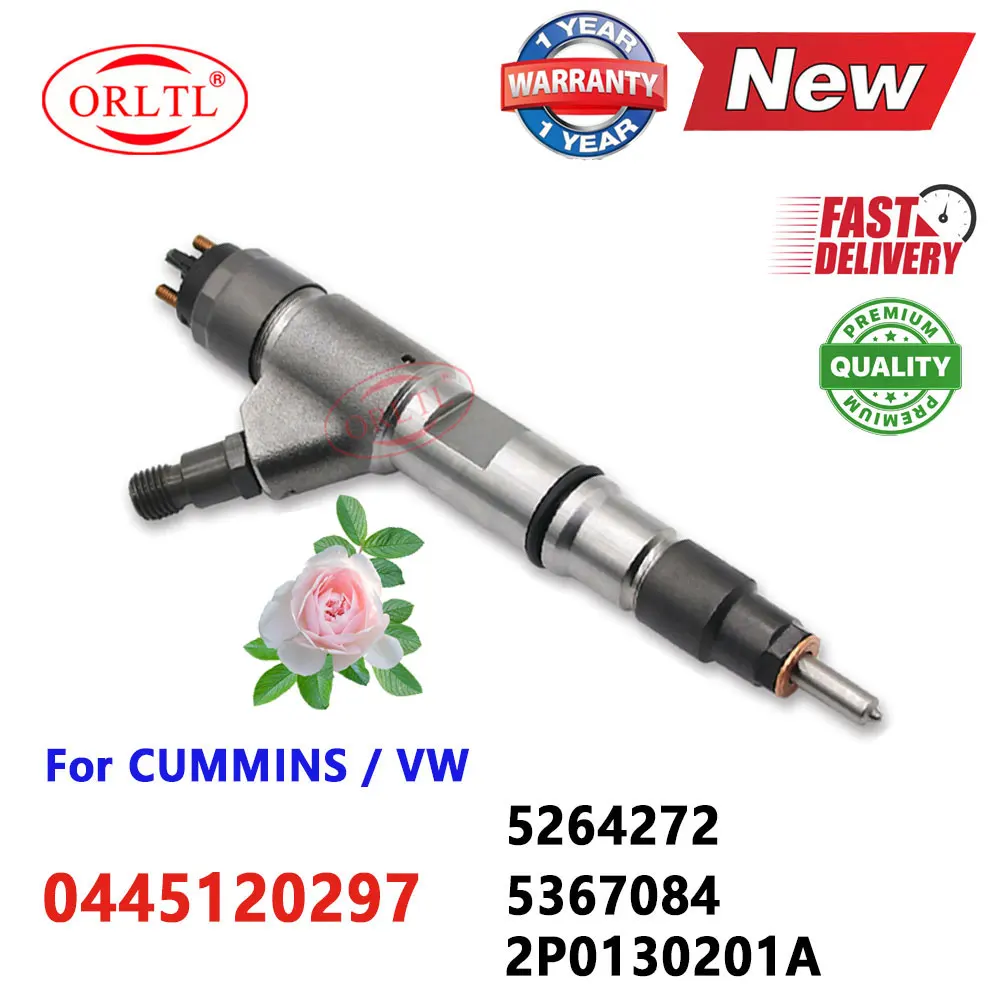 

ORLTL 0445120297 Diesel Injector 0 445 120 297 Fuel Injection Nozzle 0445 120 297 for CUMMINS VW 5264272 2P0130201A