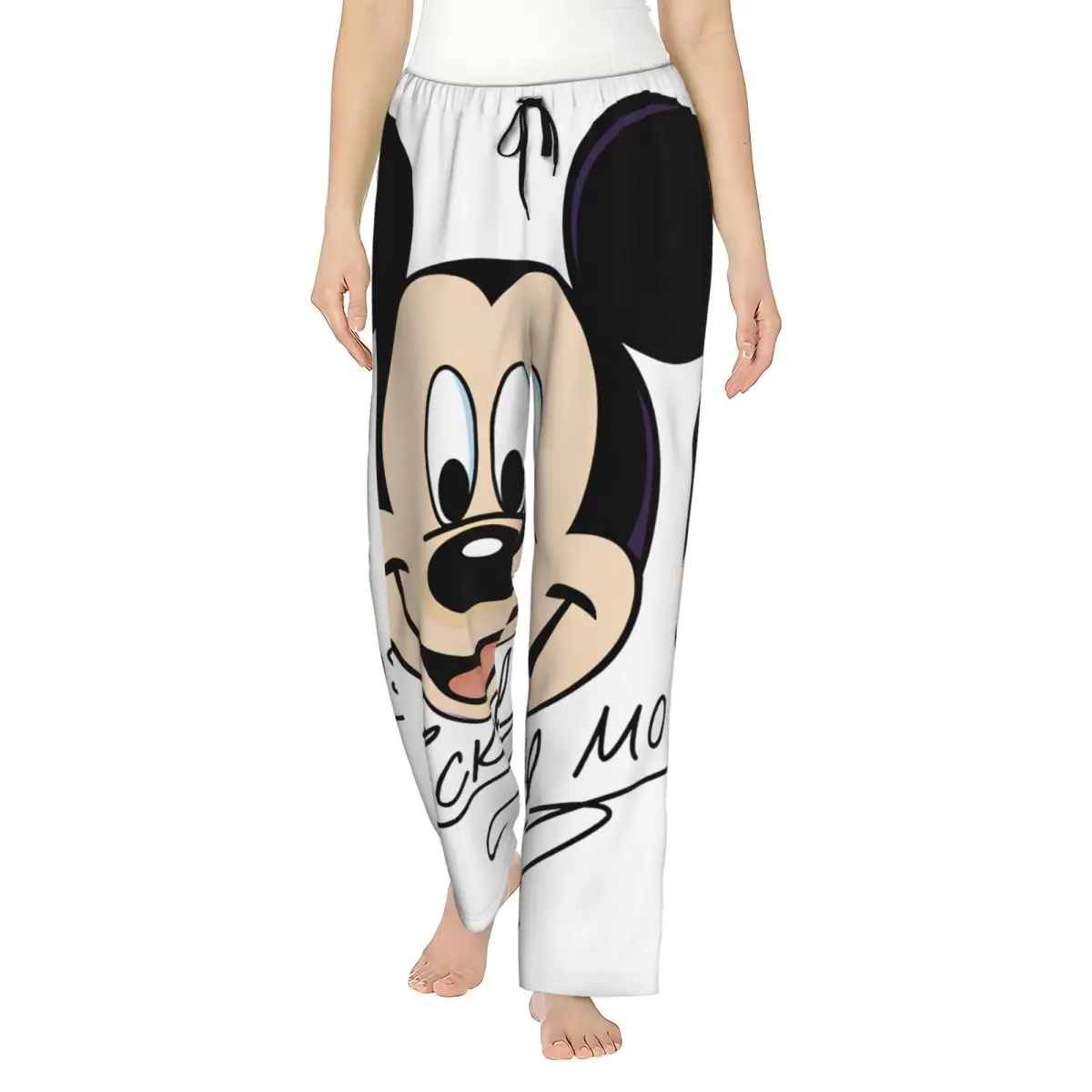 

Женские пижамные штаны с Минни и Микки Маусом на заказ, пижамные штаны с изображением Дональда Дака, одежда для сна, штаны для сна с карманами