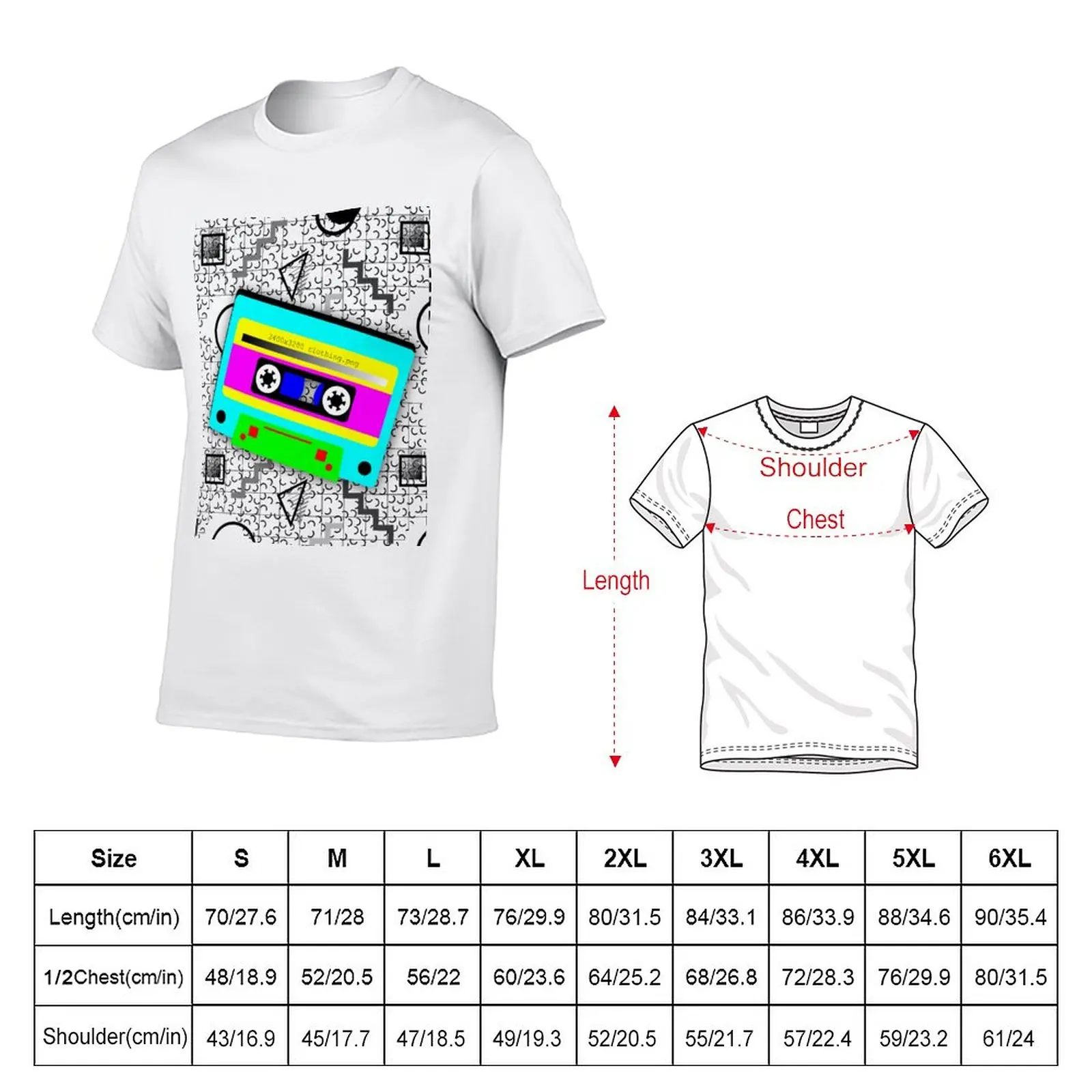 New Test print - Tape T-Shirt graphics t shirt black t shirt anime clothes men t shirts