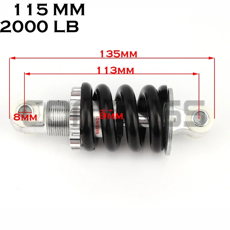 115mm 2000LB Rear Suspension Shock Absorber for Electric Scooter Bicycle 47cc 49CC Mini Motorcycle Off-road Pocket Bike