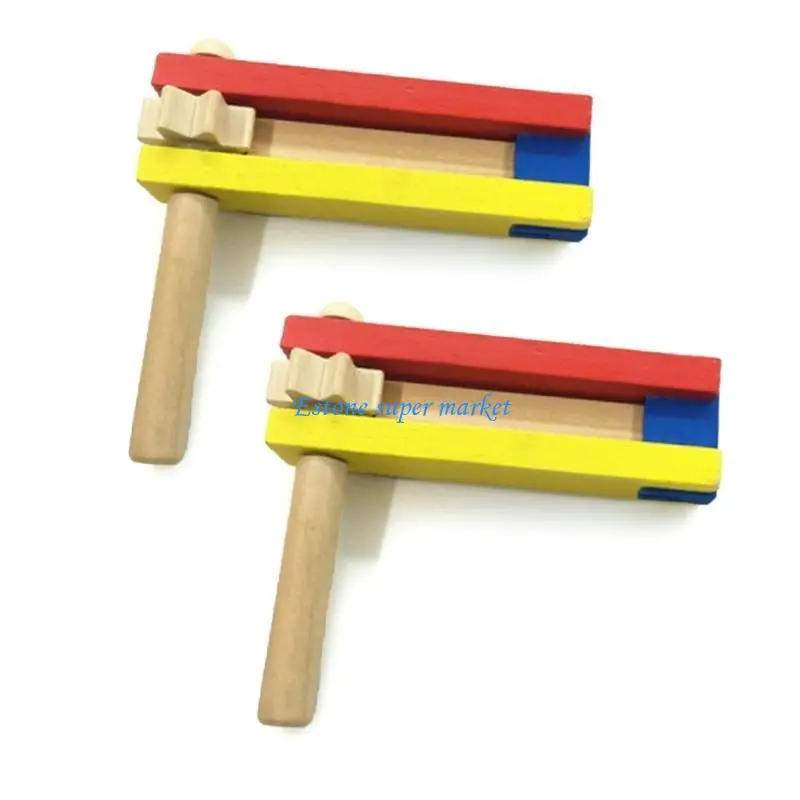 

090B 2 Pieces Matraca Toy For Children For Home And Classroom Play