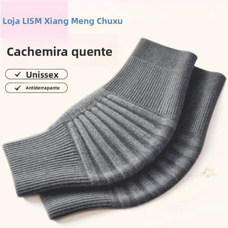 厚手のカシミヤ膝パッド-男女兼用-冷え防止-秋冬用-中高年向け-滑り止め付き