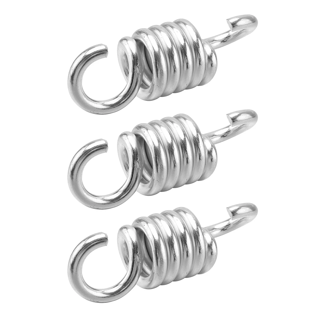 

3pcs Hammock Chair Spring Swing Set Heavy Duty Metal Hanging Springs Porch Garden Outdoor Indoor Seat Accessory