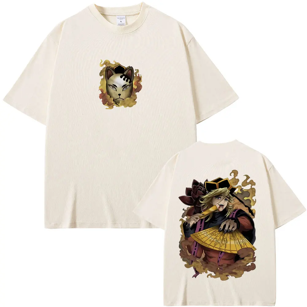 

Anime Demon Slayer Douma Graphic Tshirt Summer Men Women Cartoon Fashion Oversized T Shirts Male Casual 100% Pure Cotton T-shirt