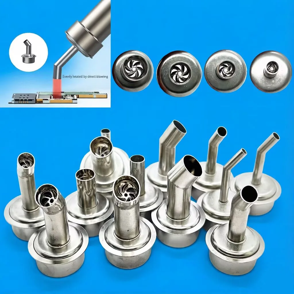 

Насадка для термофена из нержавеющей стали для паяльной станции Quick 861DW 856AX TR1300A, изогнутая нагревательная насадка 45/90 градусов, 6/7/8/10/12 мм