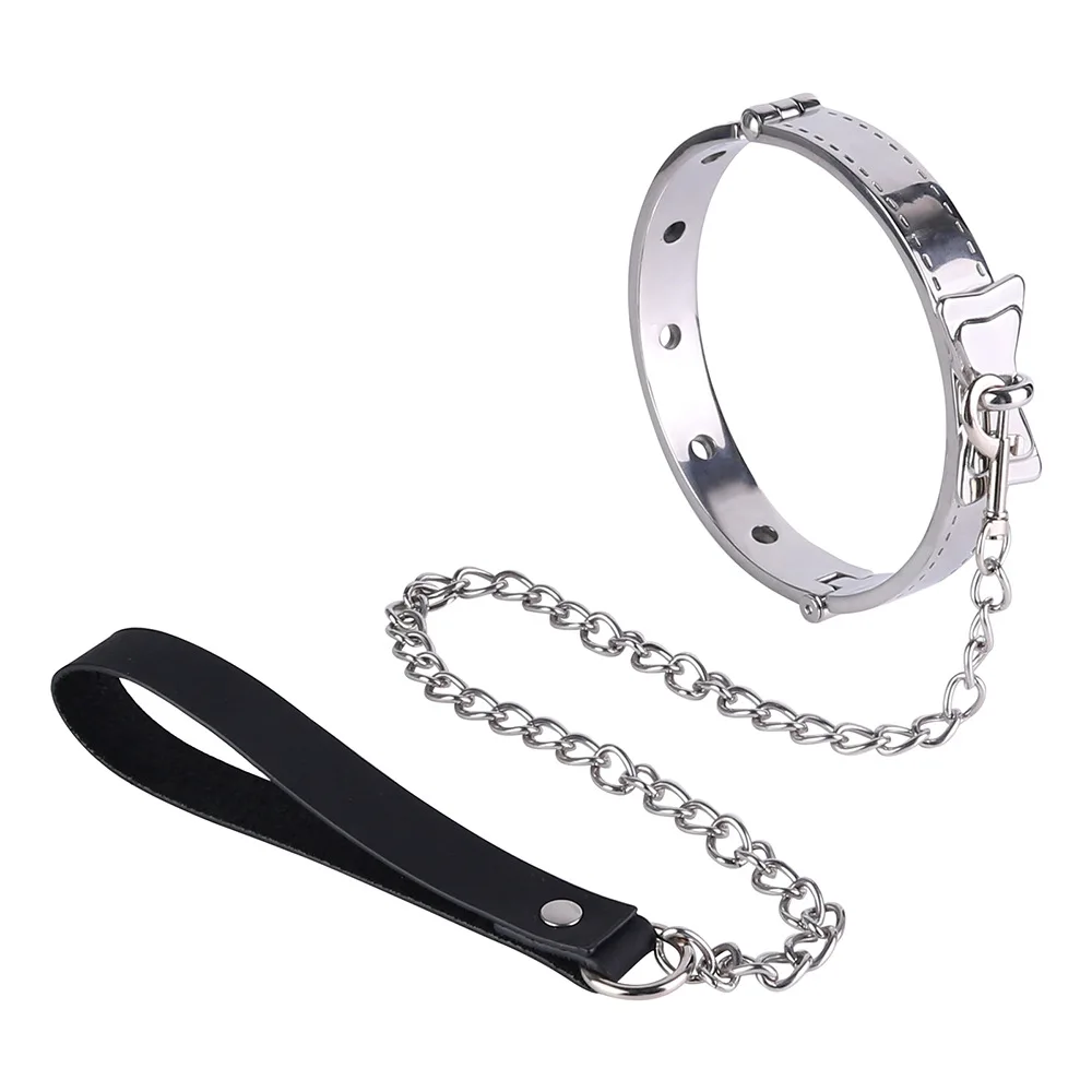 Sexual traction collar, master servant SM training, restraint, role-playing necklace, can be worn outside, adult sex toy