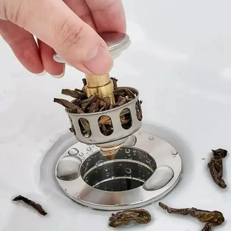 1pc Drainer Waste Stopper Bathtub Strainer Plug Hair Catchers Basin Drains Universal Metal Filter Valve Bathroom Accessories