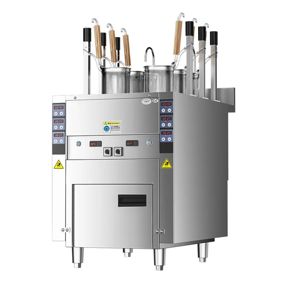 

Fully Automatic Lifting Electric Noodle Cooker Commercial Six-head Noodle Cooker Hotel Canteen School Dedicated