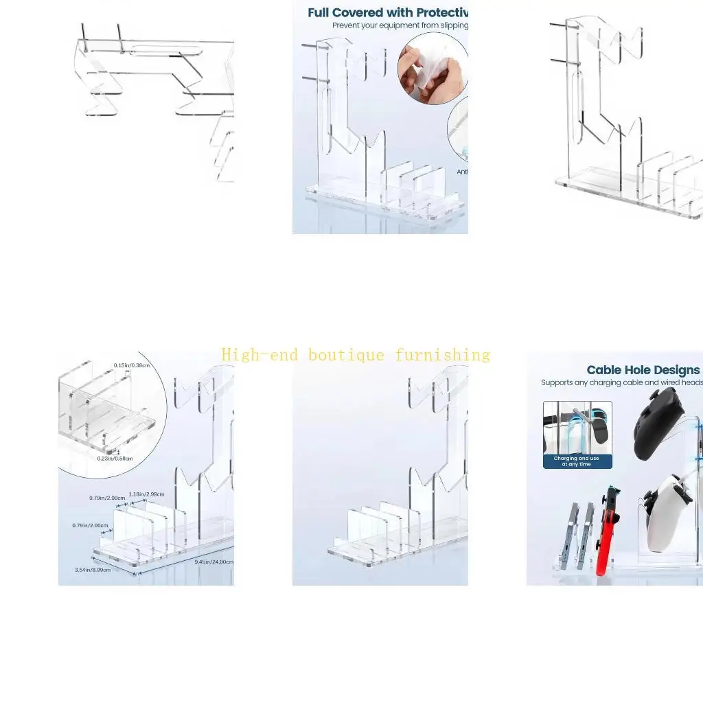 L9NB Easy Assembly Acrylic Stand For Game Controller Tablet Headphone Organization
