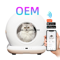 OEM Electric Smart Quick Self Cleaning Deodorant Large Space Toilet Tray Automatic APP Remote Control Auto Cat Litter Box