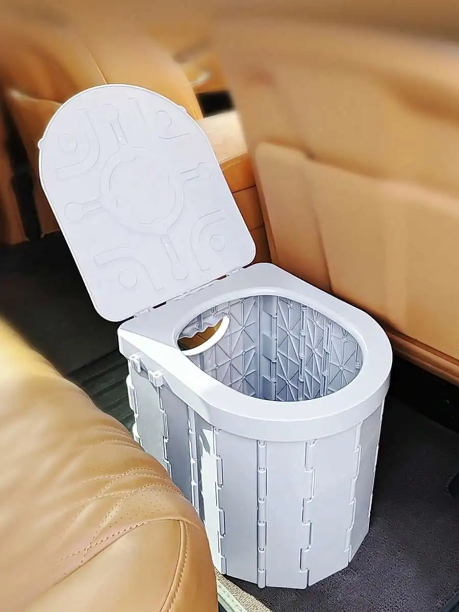 Portable Camping Toilet, Adult Portable Toilet, Adult Portable Ceramic, Foldable Waterproof Portable Ceramic For Camping, Train, Bucket, Traveling
