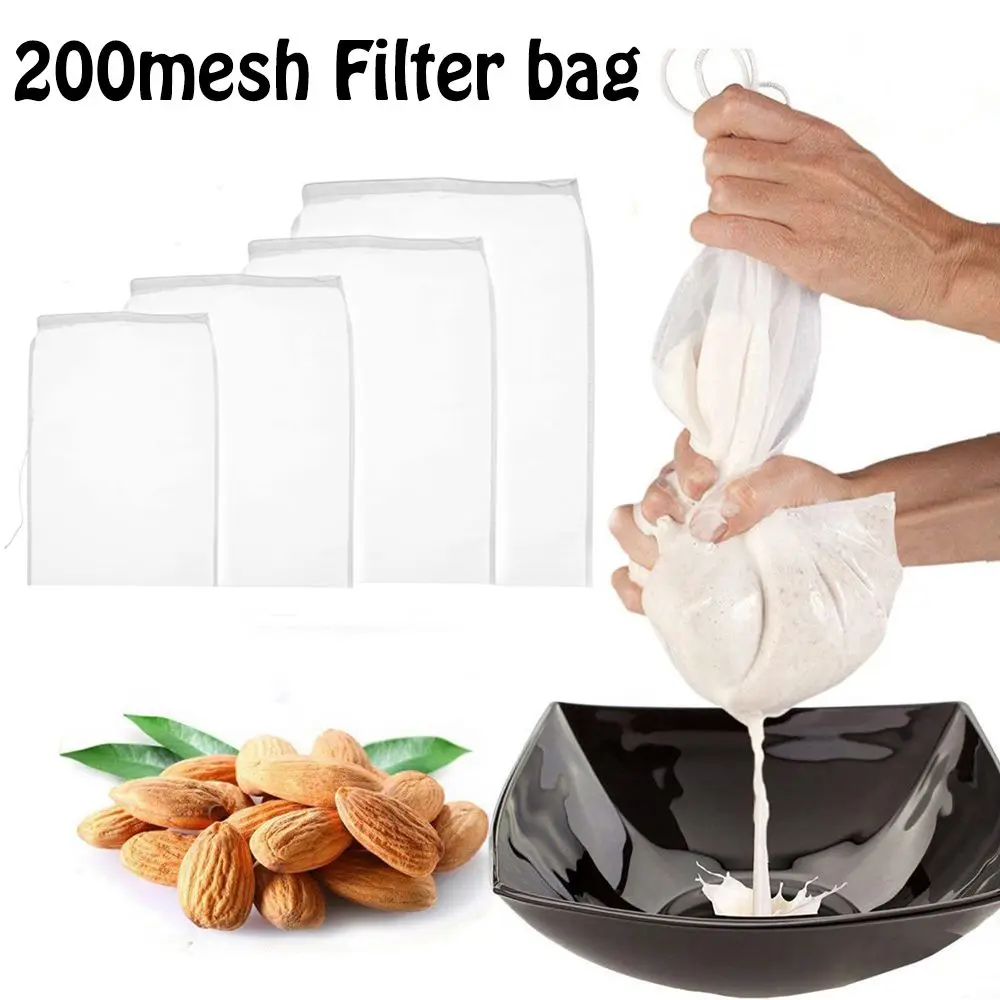 Nut Milk Bag Big Commercial Grade Reusable Almond Milk Bag Strainer Fine Mesh Nylon Cheesecloth Cold Brew Coffee Filter