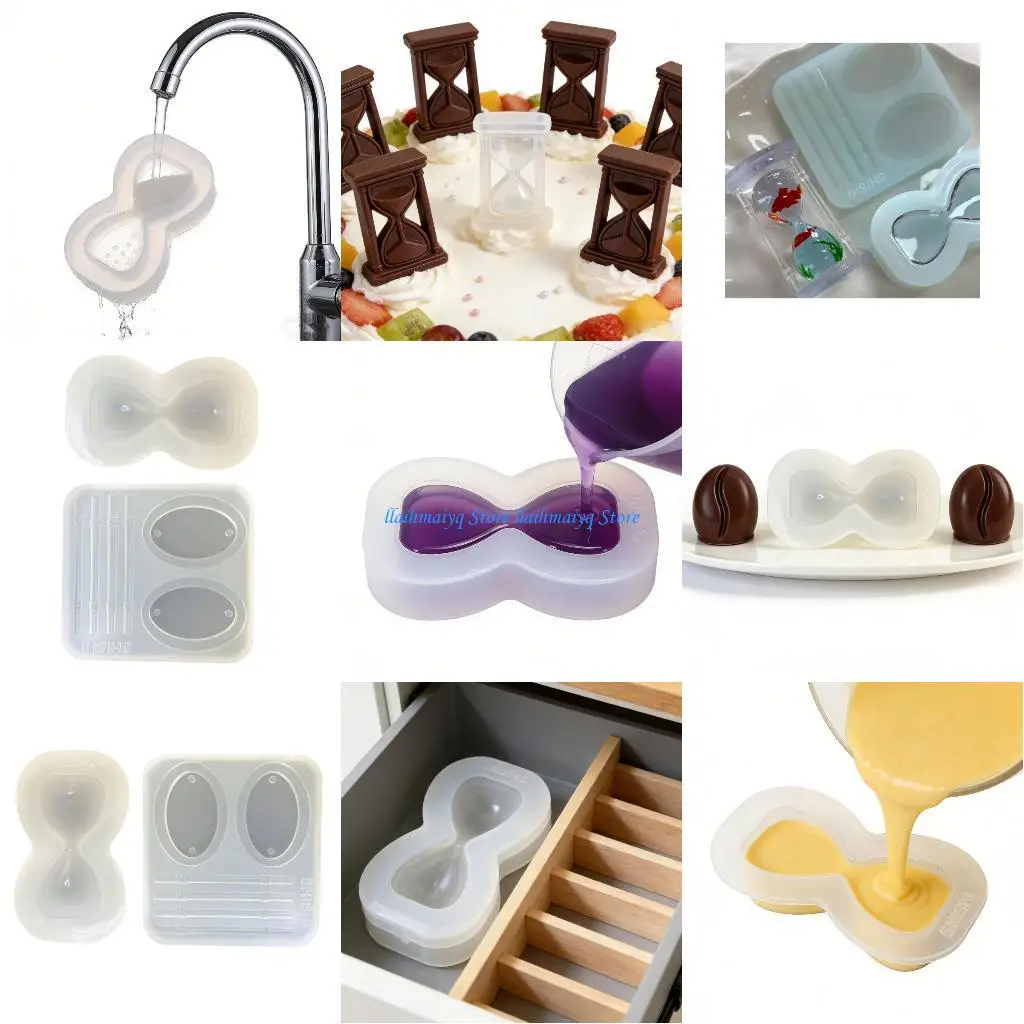 

573B Упаковка из 2 шт. Легко чистящиеся силиконовые формы для песочных часов, идеально подходящие для изготовления изделий из и