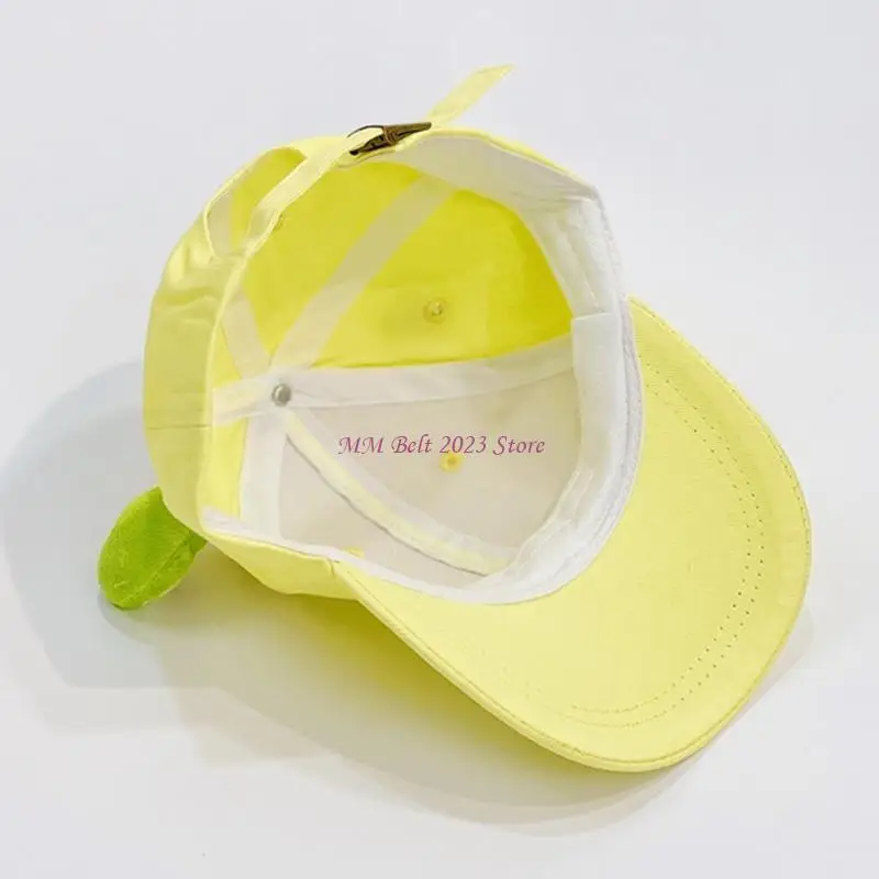 49ME أطفال كارتون لعيون الضفدع تاج القطن قبعة بيسبول الربيع الصيف في الهواء الطلق واقية من الشمس الحلو لون الحلوى قابل للتعديل