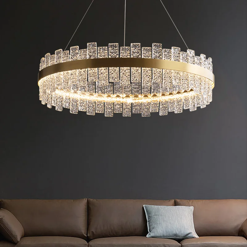 

Living room full copper chandelier French retro American medieval bedroom dining light