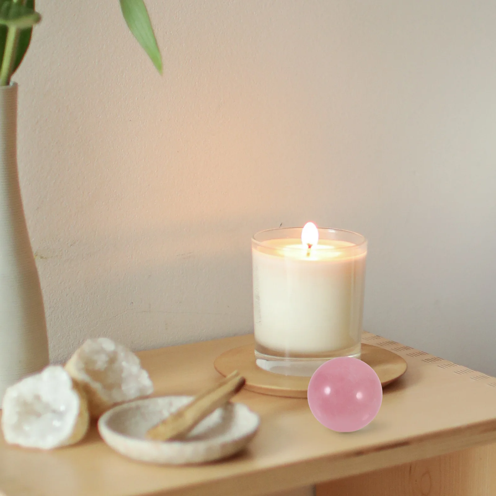 

Natural Pink Crystal Ball Home Decoration Elegant Desktop Ornament Sphere Crystal Stone Decoration Gift Sphere Ball Decor