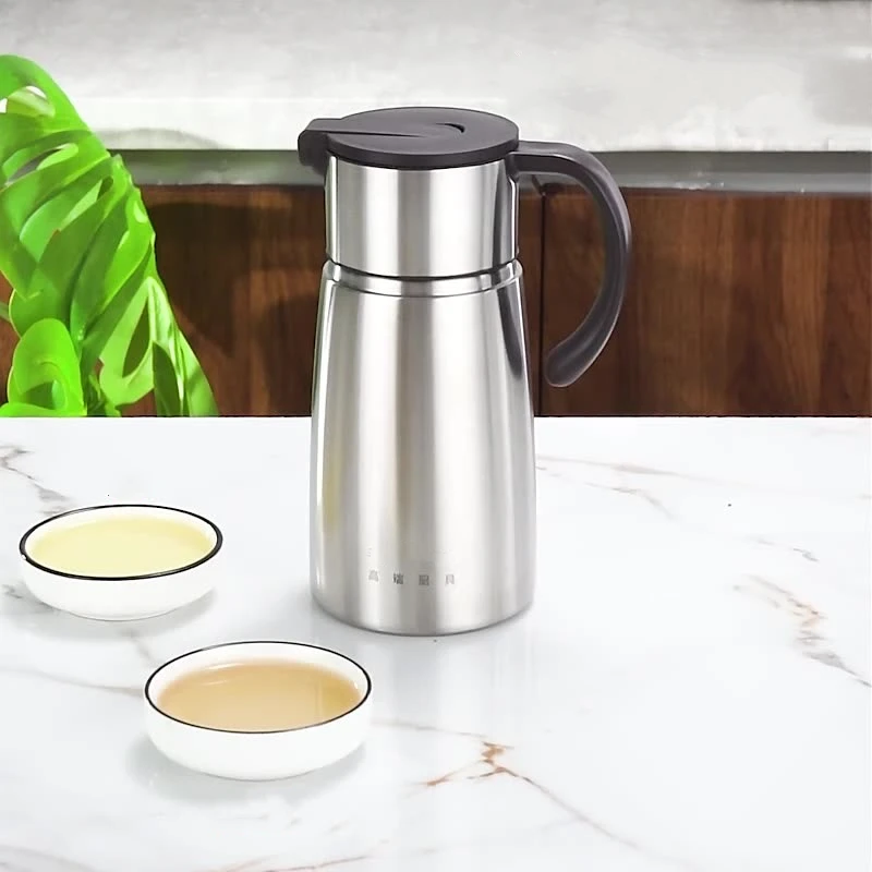 

Сертификация LFGB, кухонный чайник из нержавеющей стали 316L, 99,9% антибактериальная масленка, светозащитная бутылка для консервирования масла