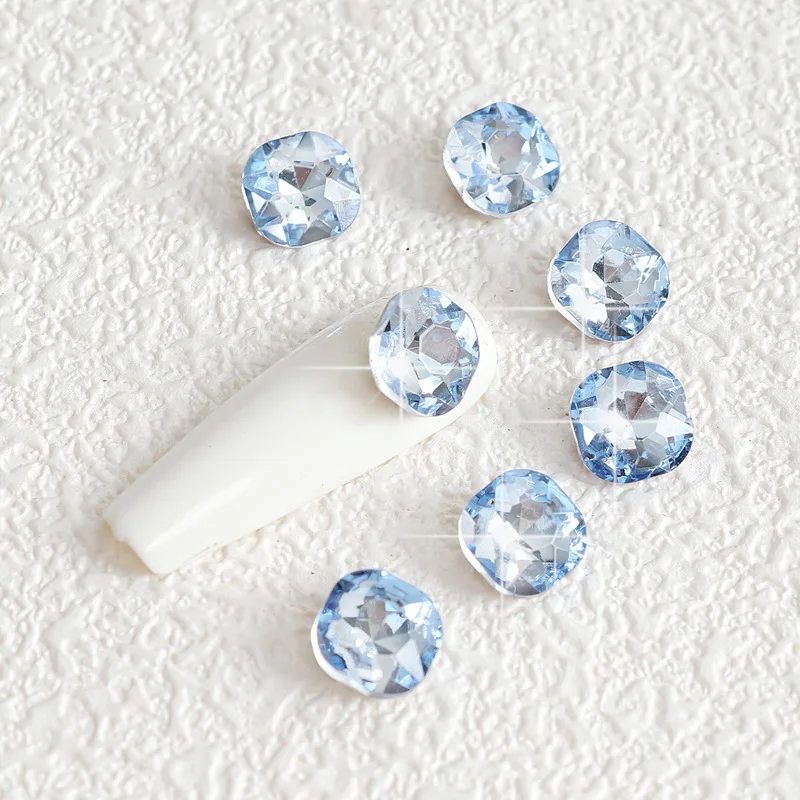 20 Pezzi di Strass Quadrati con Base Appuntita, Cristalli Diamantati per Decorazione Unghie, Accessori per Manicure
