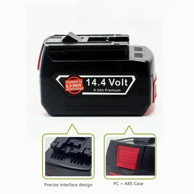 14,4 В 4,0/5,0/6,0 Ач для Bosch GBH GDR GSR 1080 DDS180 BAT614G литий-ионный аккумулятор для электроинструмента