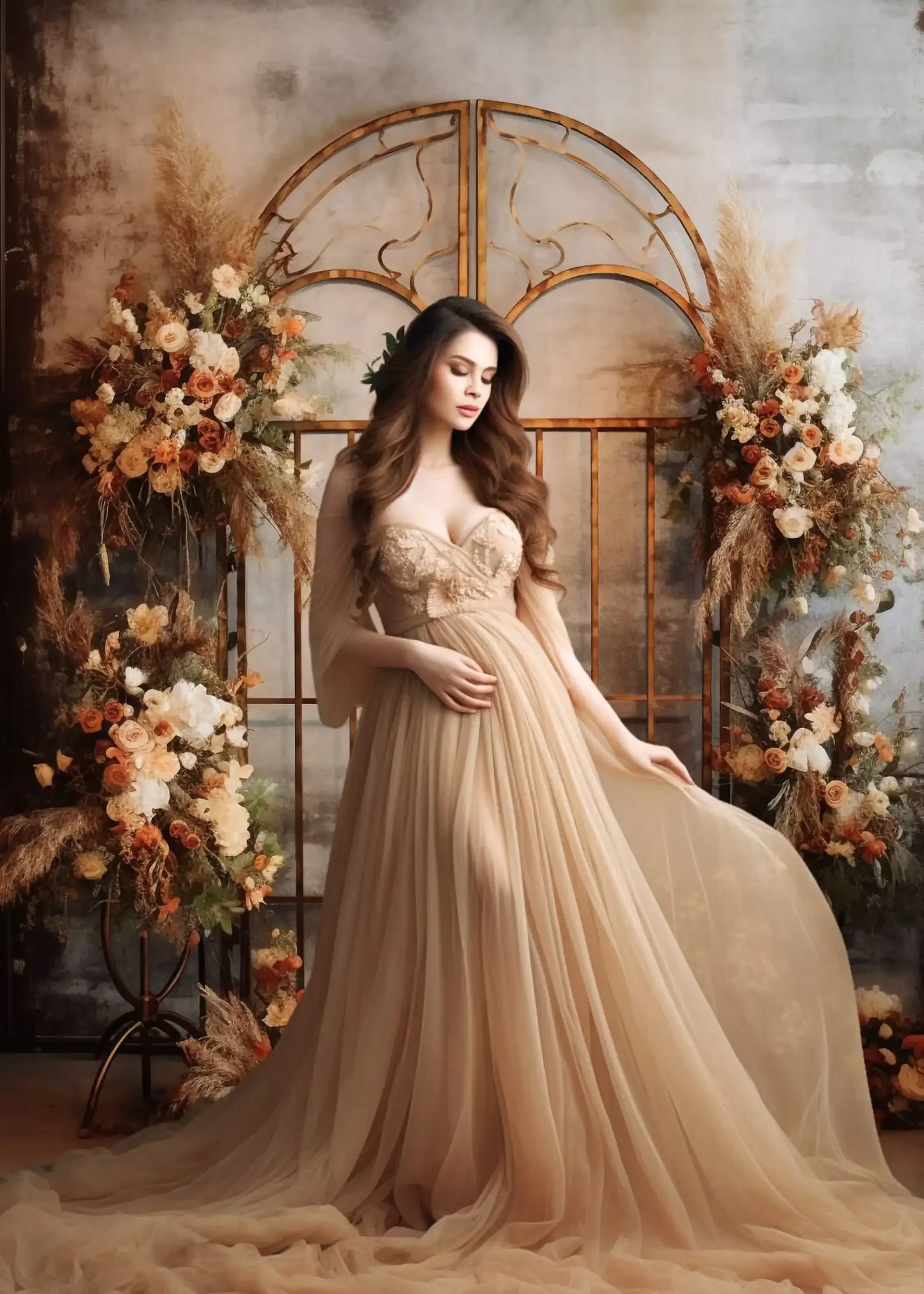 Фон для фотосъемки Mehofond в деревенском стиле с изображением цветочной арки двери для взрослых на день рождения свадьбу портрет для беременных Фотостудия