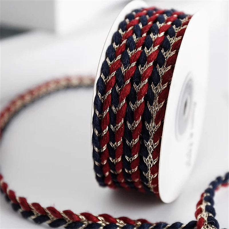 New Plush Herringbone Ribbon Polyester Cotton Belt Bag  Sewing Tape DIY Crafts Accessories 10 meters