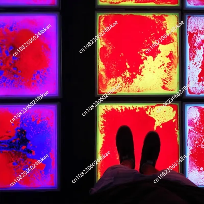 Led light-up liquid floor tiles interactive sensory flooring sensory gel sensory liquid floor mat
