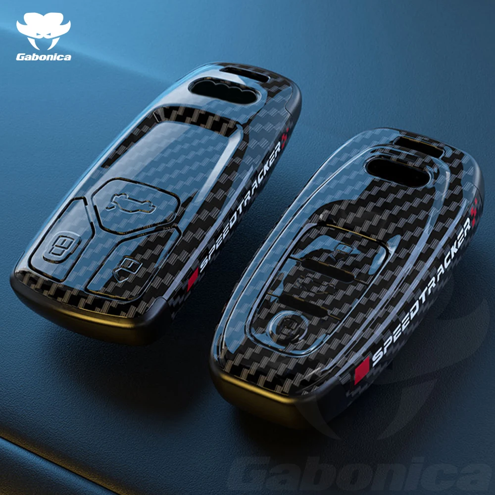 

New ABS Carbon Fiber Style Car Key Case Cover Shell Fob For Audi A1 A3 8V 8P 8L A4 A5 B8 B9 8T A6 A7 C6 C7 Q3 8U Q5 Q7 4M TT TTS