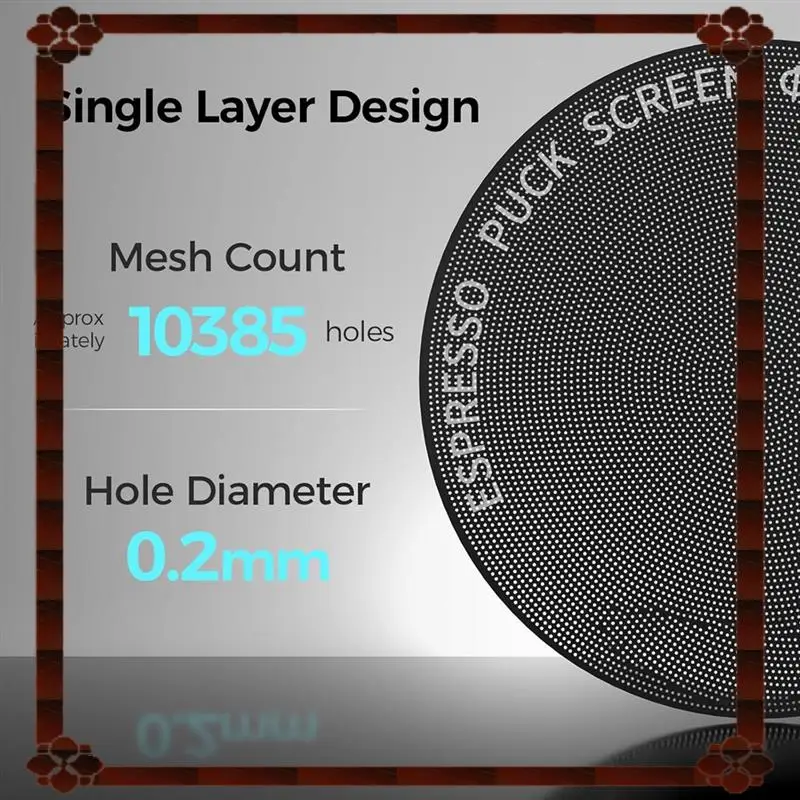 24-часовая доставка, шайба для эспрессо, 58 мм, 0,2 мм, ультратонкий экран для корзины портафильтра, сетка для шайбы для эспрессо