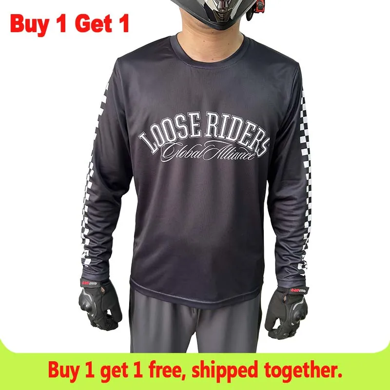 Mountain Bike Loose Rider Shirt Men's Long Sleeve Cycling Jersey BMX Downhill Motocross Mx Enduro Buy