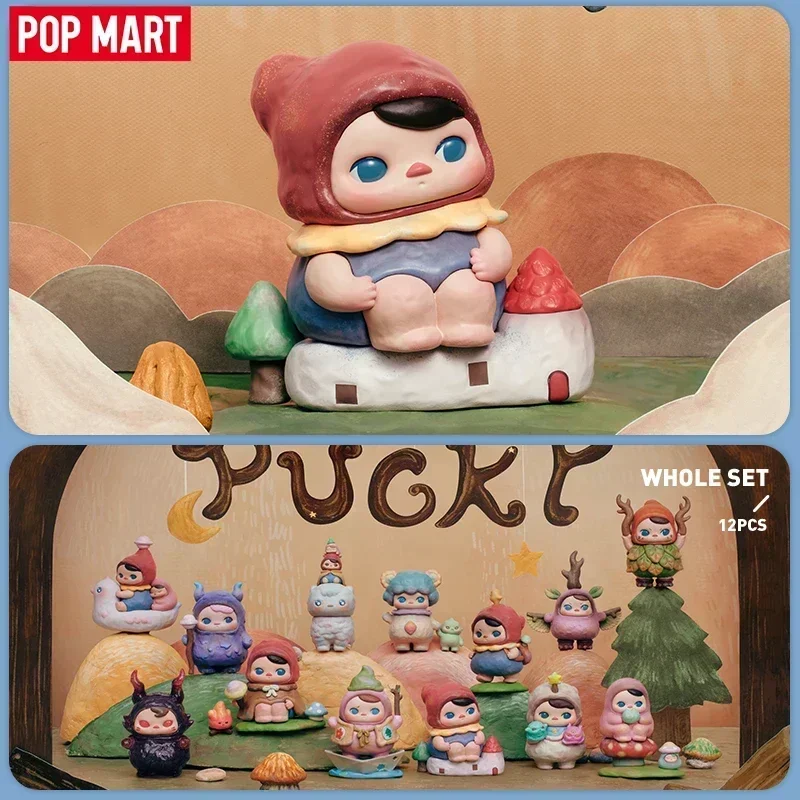 POP MART PUCKY Série Aventure de Poko Boîte Mystère Authentique Blind Box Figurines à Deviner Ornements de Sac Décoration Maison Poupées de Bureau