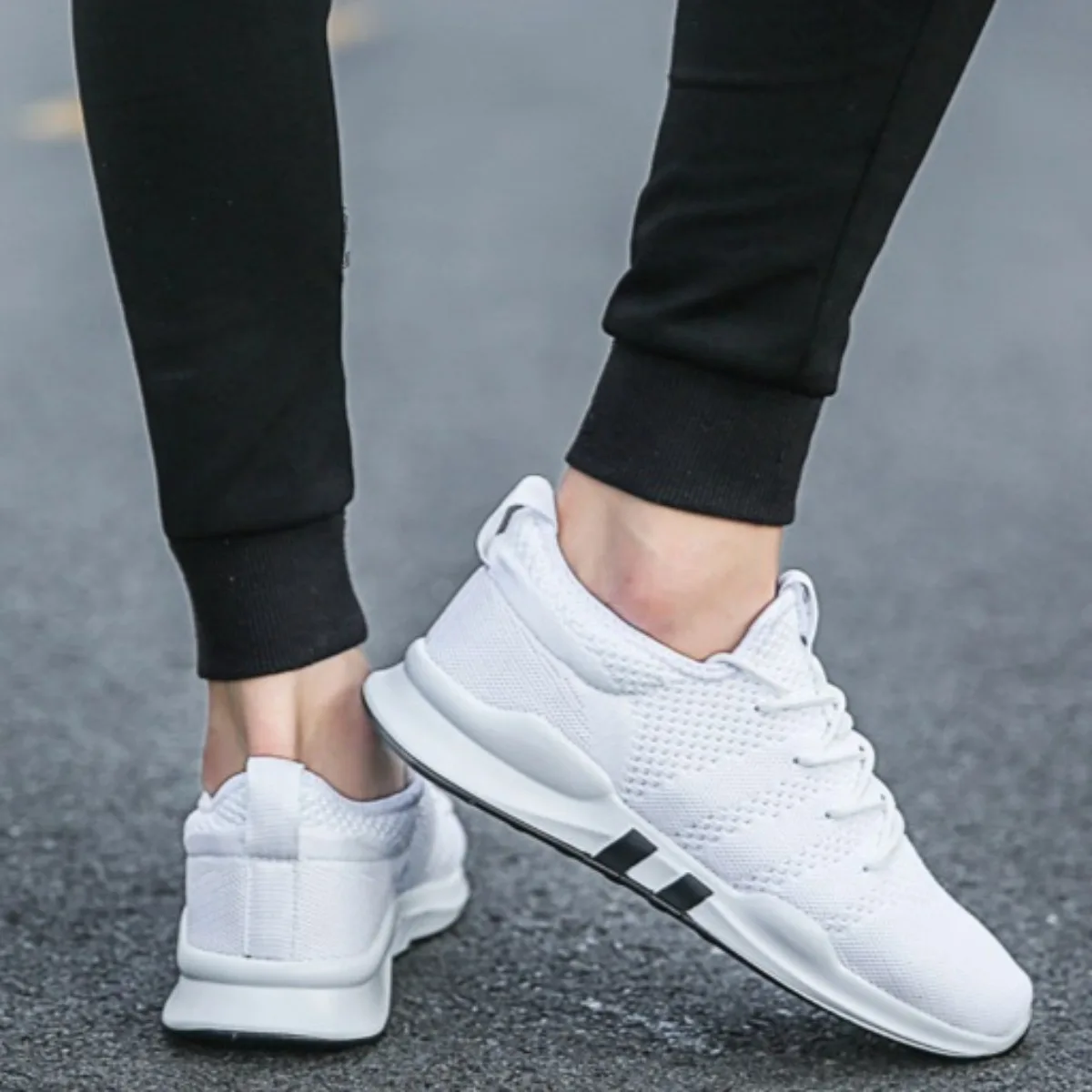 أحذية رياضية رجالية خفيفة الوزن شبكية هوائية مضادة للانزلاق ومقاومة للاهتراء أحذية مشي مسطحة رياضية للركض أحذية رياضية كاجوال لجميع المواسم #6