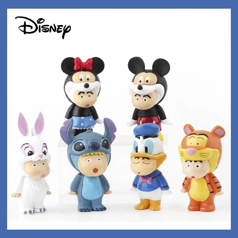 Stitch Angel Baby Face Doll Cos Disney Collection Figures Mickey Mouse Donald Duck Cute Doll Gift Toy