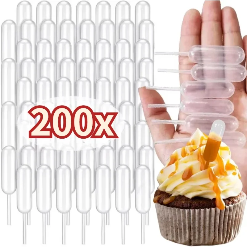 

Mini Dropper 4ml Disposable Jam Dropper for Cupcake Sauce Squeeze Transfer Pipettes Dropper Dessert Stuffed Cake Decor