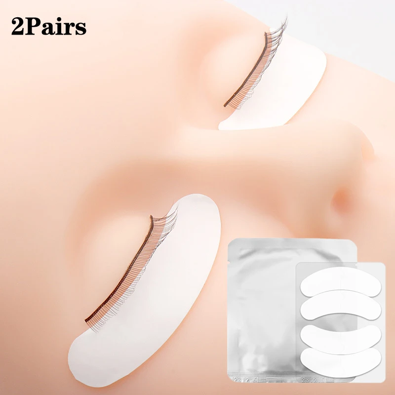 Almofadas de extensão para cílios para mulheres, cílios falsos, adesivos sob os olhos, silicone 3D, enxerto, ferramentas de maquiagem, 2 pares