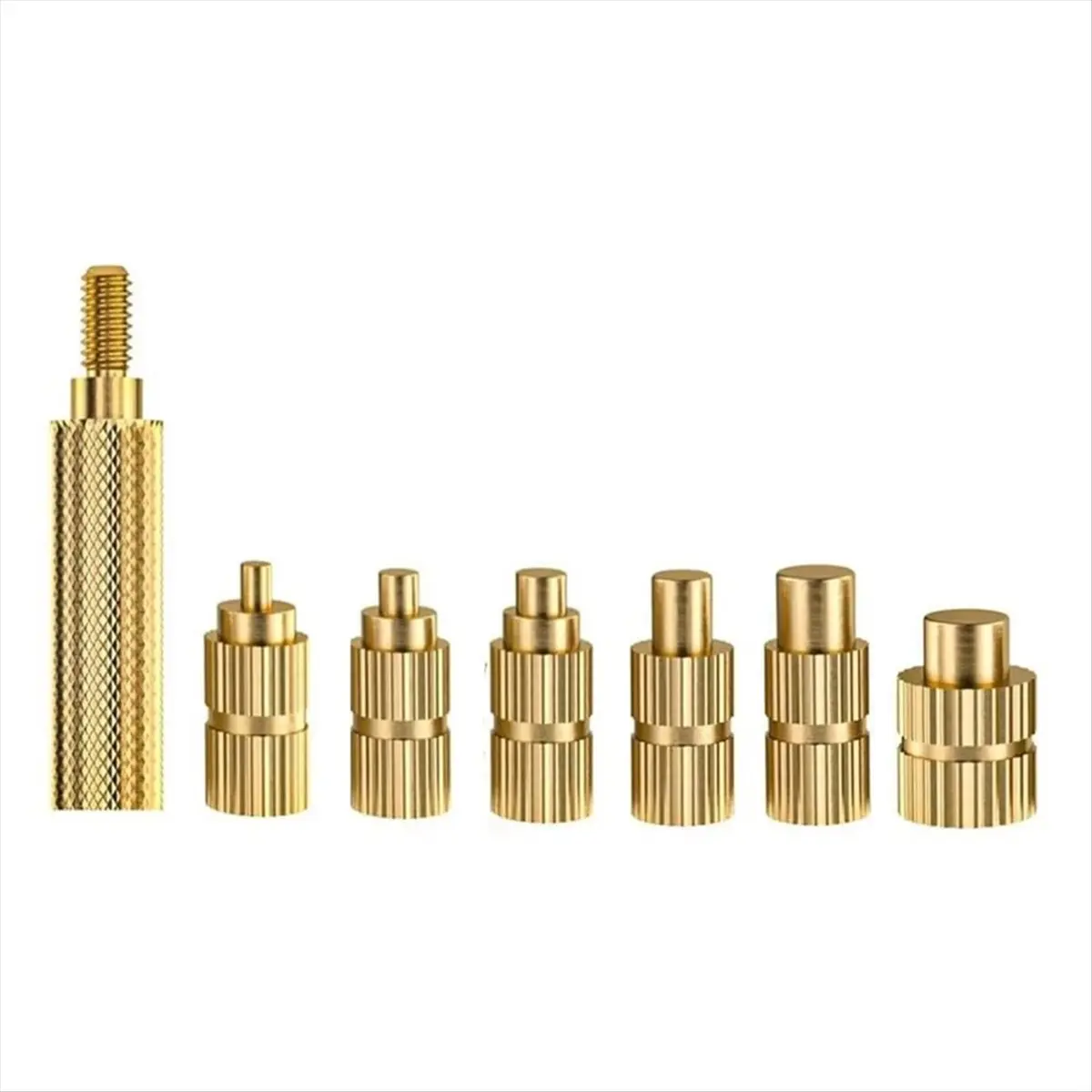 REST 7PCS Heat Set Insert Soldering Iron Tip Head M2 M2.5 M3 M5 M6 Hot Melt Insets Nut Brass Embedded Thread Insertion Kit