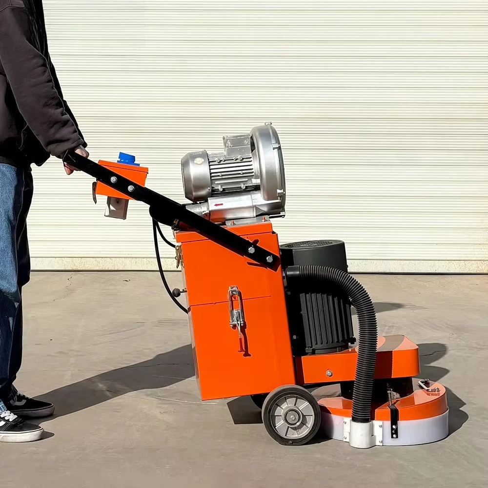 Planetary Concrete Floor Grinder Electric Walk Behind Grinding & Polishing Machine with Dust Vacuum for Epoxy Coating Removal