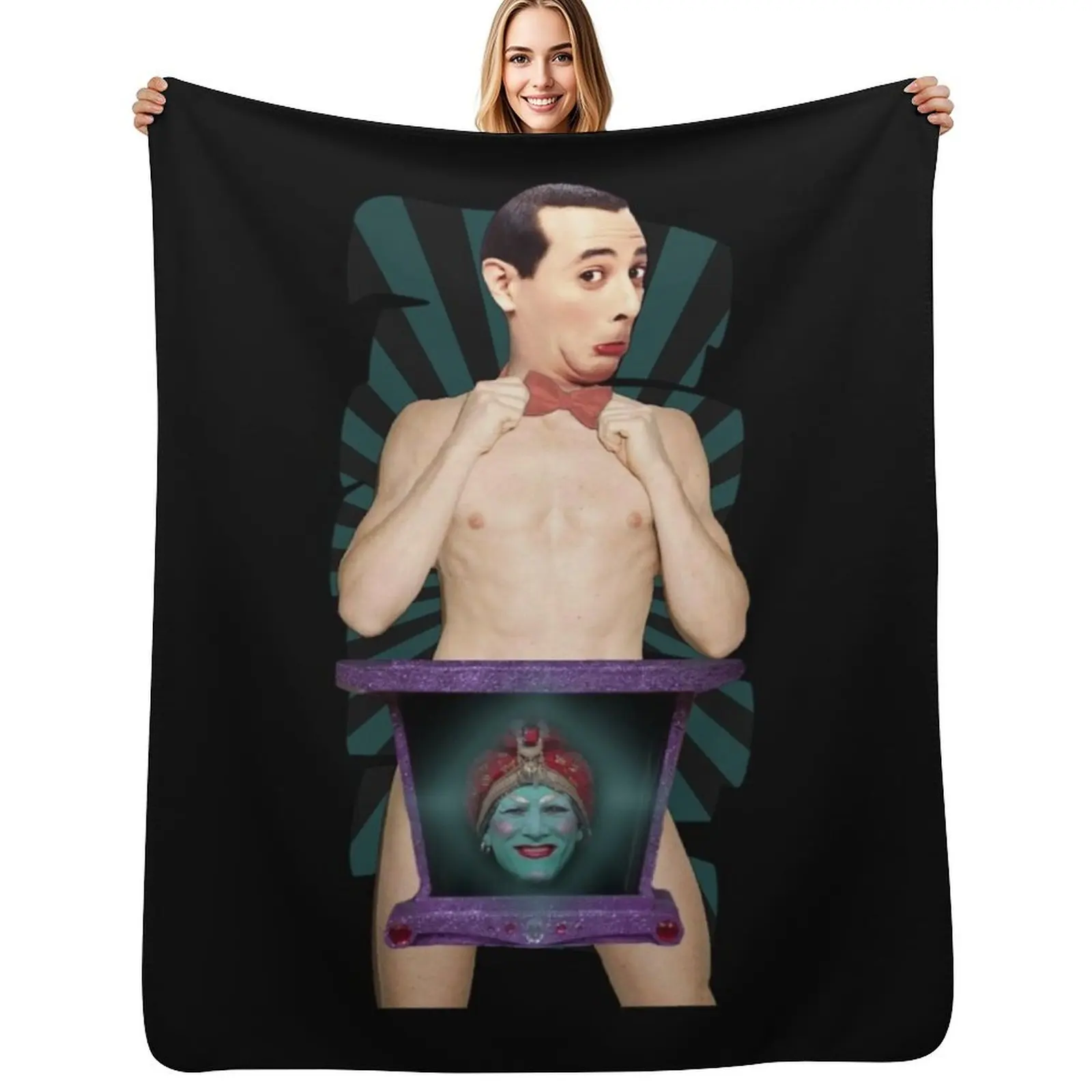 Pee Wee Herman after dark Throw Blanket heavy to sleep valentine gift ideas Flannel Fabric Retros warm winter Single Blankets