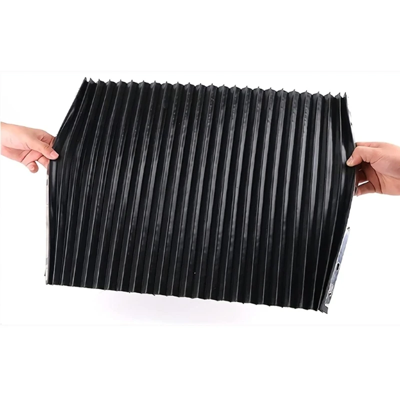 2pcs Practical Machine Black Rubber Accordion Pleats Shield Cover Milling Machine Part Suitable for 3# 4# 400x600mm