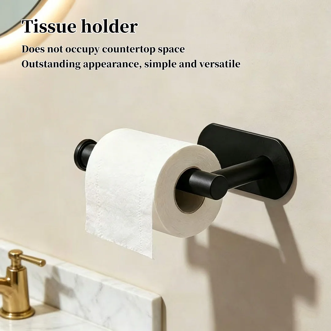 Adhesive Toilet Paper Holder, Wall Mounted Toilet Paper Holder, Suitable for Bathrooms, Furniture, Carpets, Clothing, Sofas