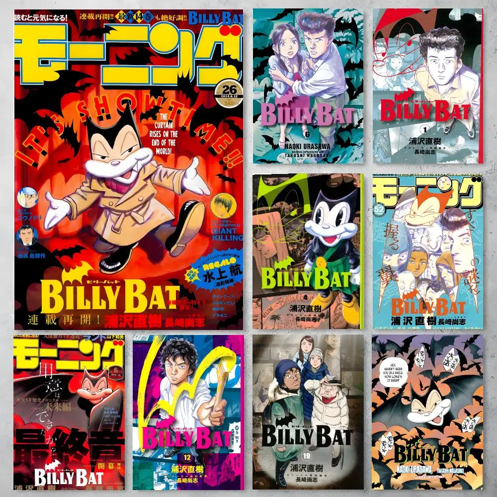 Anime Billy Bat Poster Poster Stickers Painting Mural HD Wall Decals for Bedroom Living Room Home Self-Adhesive