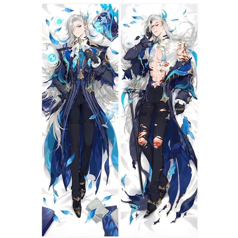 

Аниме Genshin Impact Neuvillette Косплей Dakimakura обнимающая наволочка для тела костюм Otaku Fullbody 2-сторонняя HD наволочка