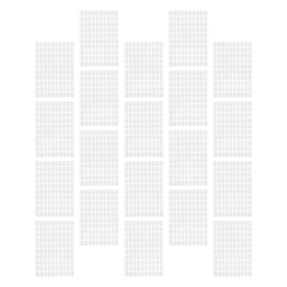 

20 Sheets Double Sided Nail Adhesive Tabs Precise Hold Easy Removal Sticky Tabs for False Nails Oval Tips Press on