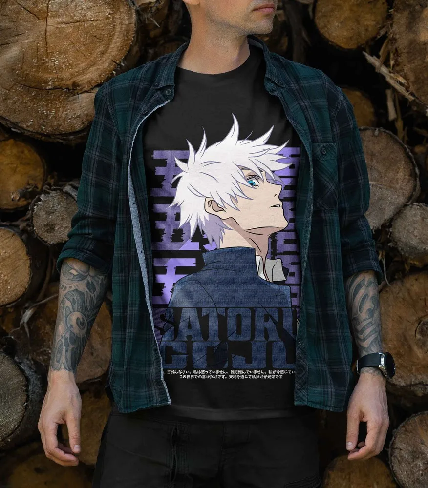 Gojo Satoru T-Shirt Jujutsu Kaisen Mahito Anime Horror Funny Gift Shirt 377