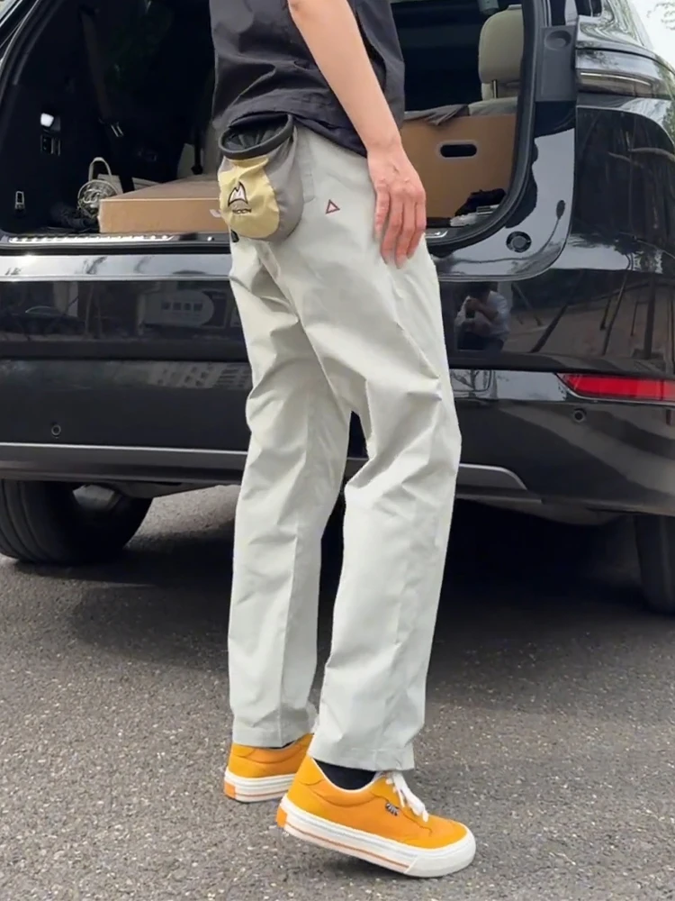 

Qui Dry Military een Nylon Men's Summer Outdoor Casual Long Pants Straight Leg Zipper Fly High Waist Polyester Fiber